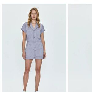 Pistola / Parker Short Sleeve Romper / Blue Denim / Small